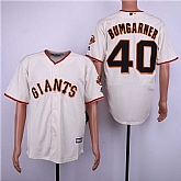 Giants 40 Madison Bumgarner Cream Cool Base Jersey Dzhi,baseball caps,new era cap wholesale,wholesale hats